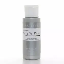 Akrylové barvy Artiste 59ml metal stříbrná